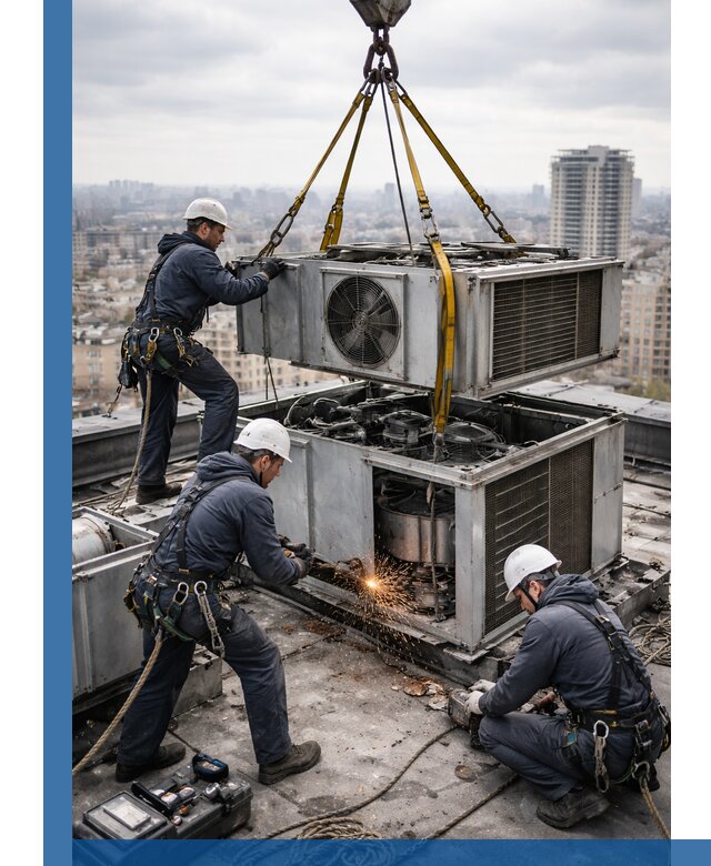 Демонтаж крышной установки в Севастополе любой сложности