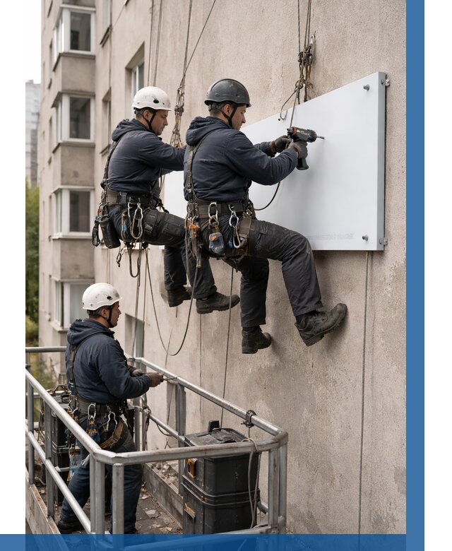 Монтаж табличек и указателей в Севастополе от 3612 р. | ВЫСОТНИК-Сев