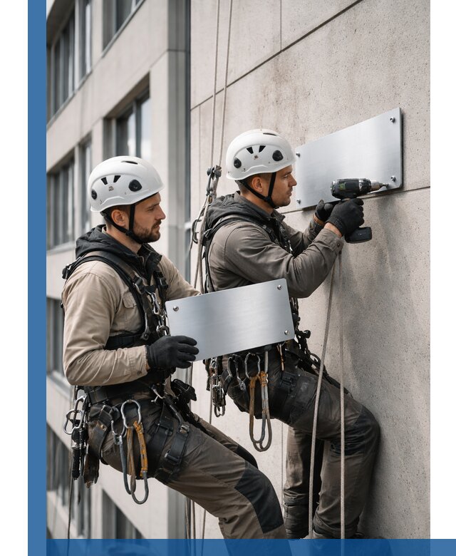 Монтаж табличек и указателей в Севастополе для зданий и сооружений