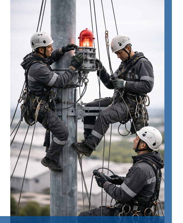 Монтаж заградительных огней в Севастополе от 8773 р. | ВЫСОТНИК-Сев