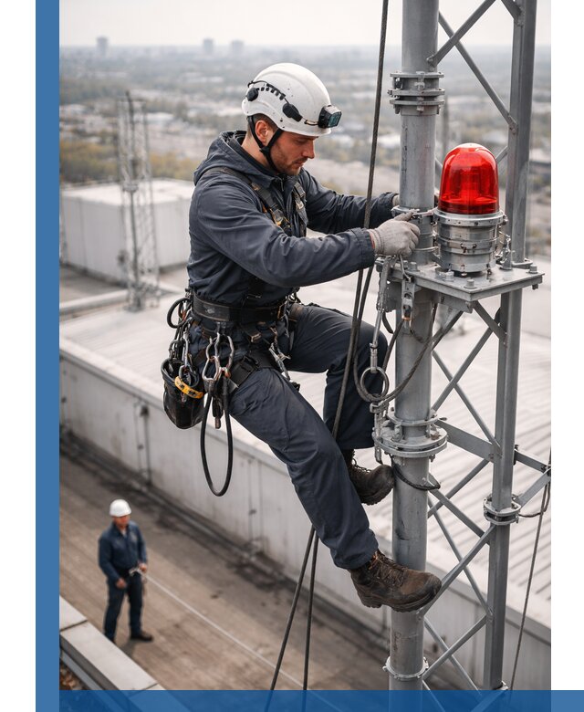 Монтаж заградительных огней и обслуживание объектов в Севастополе