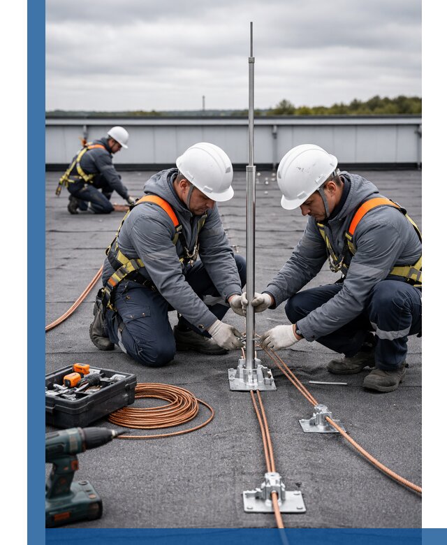 Монтаж молниезащиты на кровле в Севастополе под ключ с гарантией