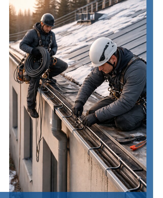 Монтаж греющего кабеля на кровле в Севастополе от 464 р. | ВЫСОТНИК-Сев