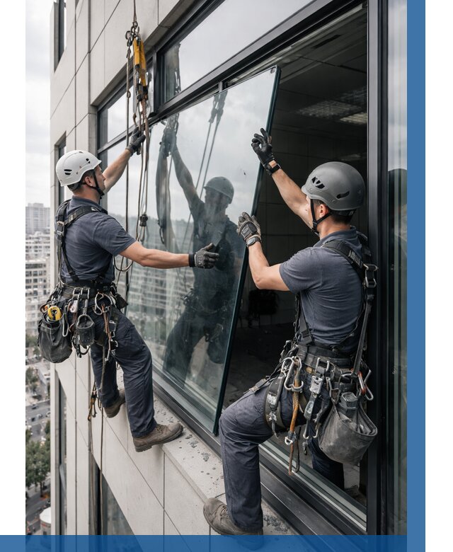 Замена стеклопакетов на высоте в Севастополе от 5677 р. | ВЫСОТНИК-Сев