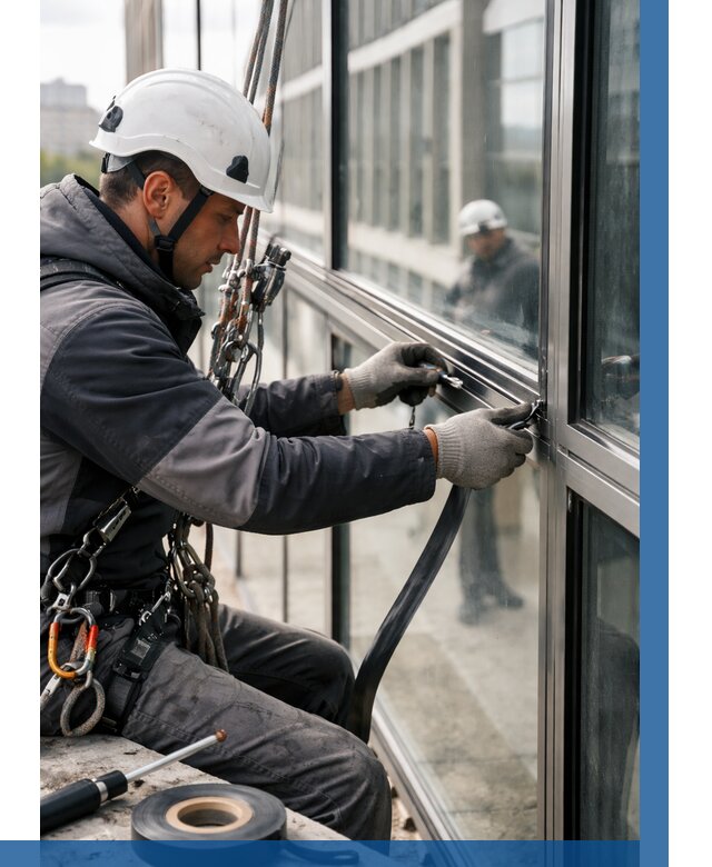 Ремонт витражных конструкций в Севастополе от 3612 р. | ВЫСОТНИК-Сев