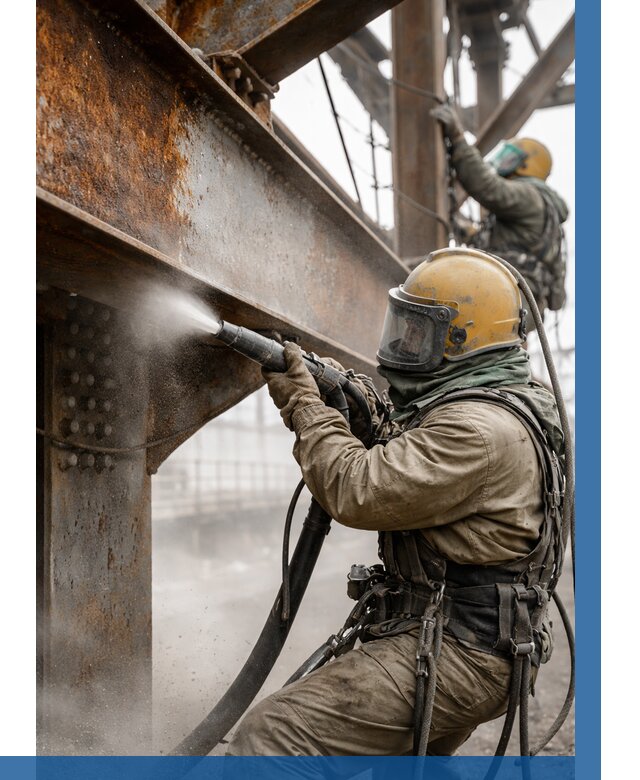 Пескоструйная очистка металлоконструкций в Севастополе по 619 р.  ВЫСОТНИК-Сев