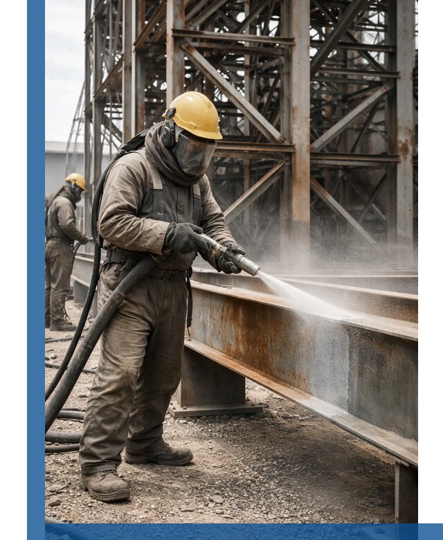 Пескоструйная очистка металлоконструкций в Севастополе промышленная