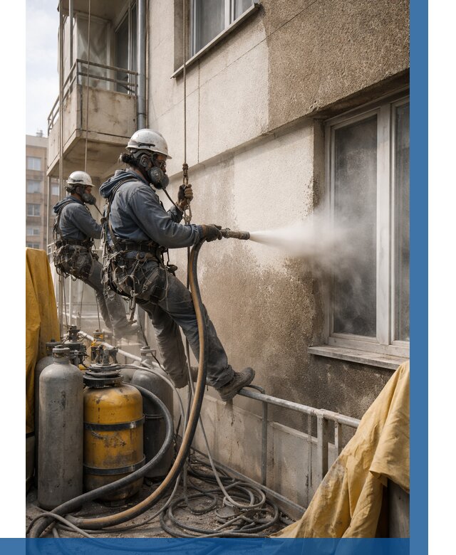 Пескоструйная очистка фасада в Севастополе от 671 р. | ВЫСОТНИК-Сев