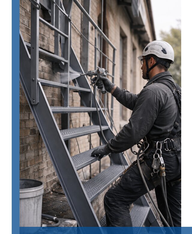 Покраска и антикоррозионная защита пожарных лестниц в Севастополе