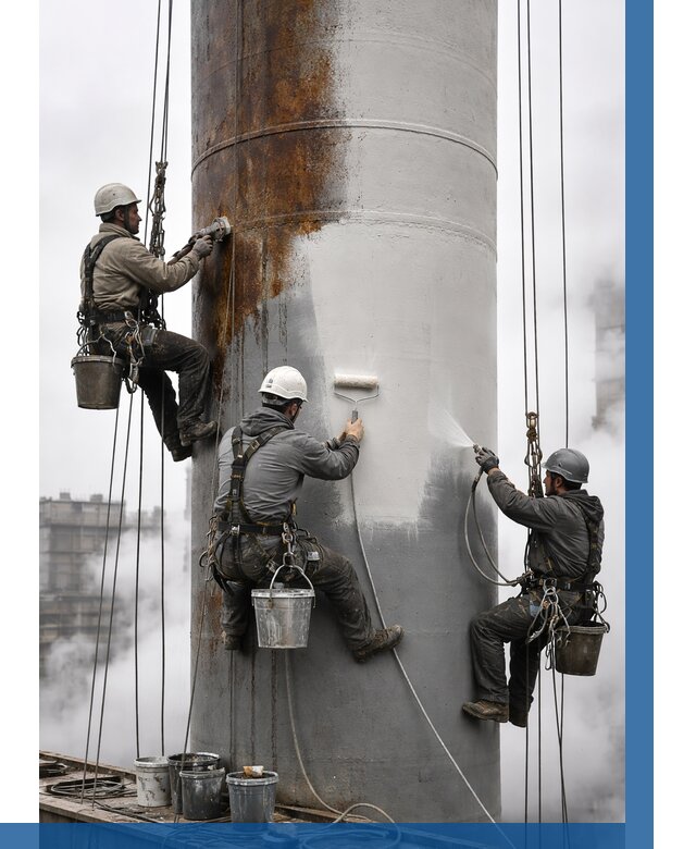 Покраска дымовых труб в Севастополе от 8773 р. | ВЫСОТНИК-Сев