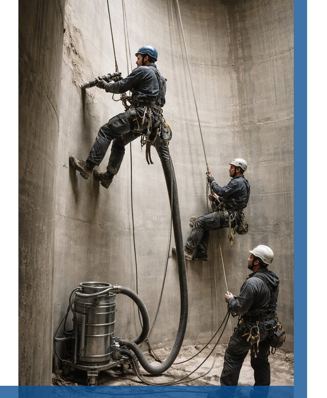 Зачистка силосов в Севастополе от 4644 р. Договор и смета ВЫСОТНИК-Сев