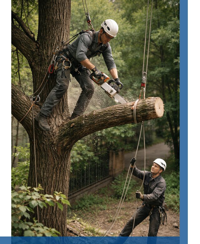 Спил деревьев альпинистами в Севастополе от 8257 р. | ВЫСОТНИК-Сев