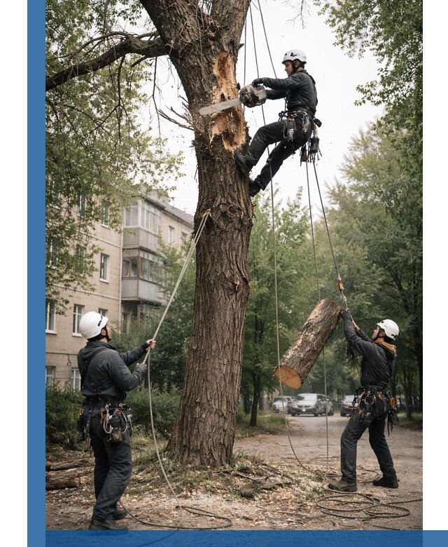 Срочное удаление аварийных деревьев в Севастополе с гарантией безопасности