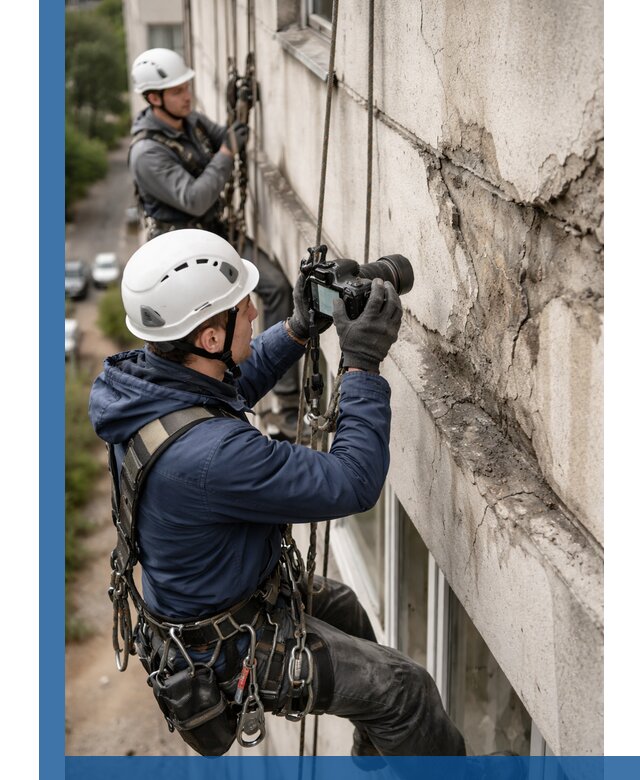 Фотофиксация дефектов фасада с высотной съемкой в Севастополе