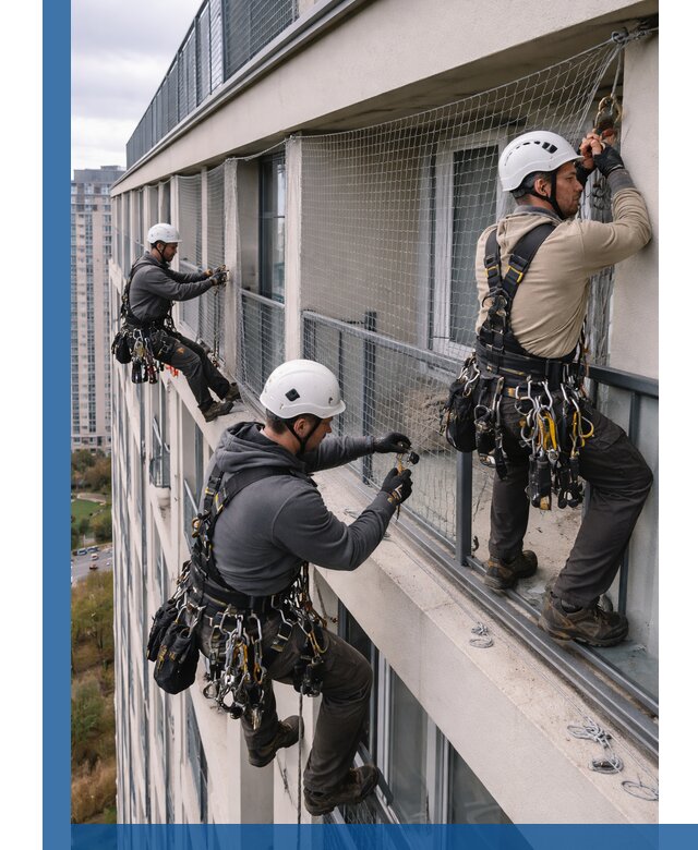 Профессиональный монтаж защитной сетки от птиц в Севастополе